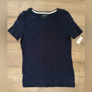 WOMEN’S TALBOTS PIMA COTTON CREWNECK TEE NAVY BLUE